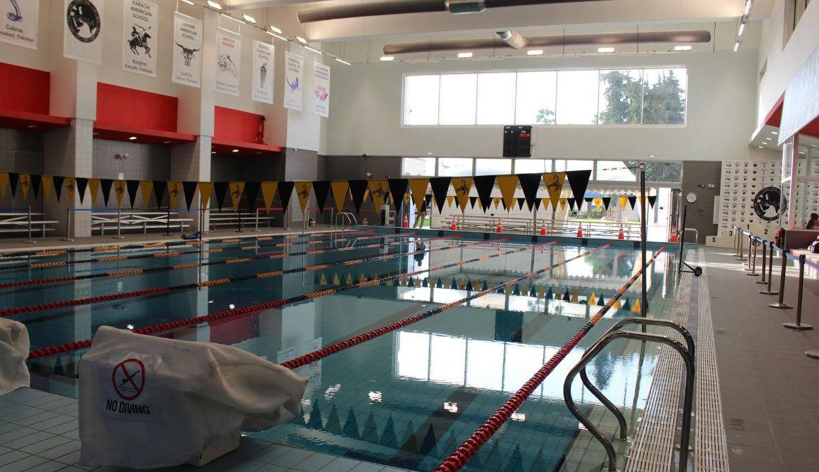Olympic-standard indoor swimming pool at the ACS campus