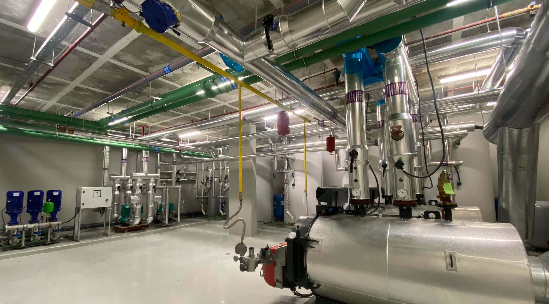Centro Mada Amman central mechanical plant room
