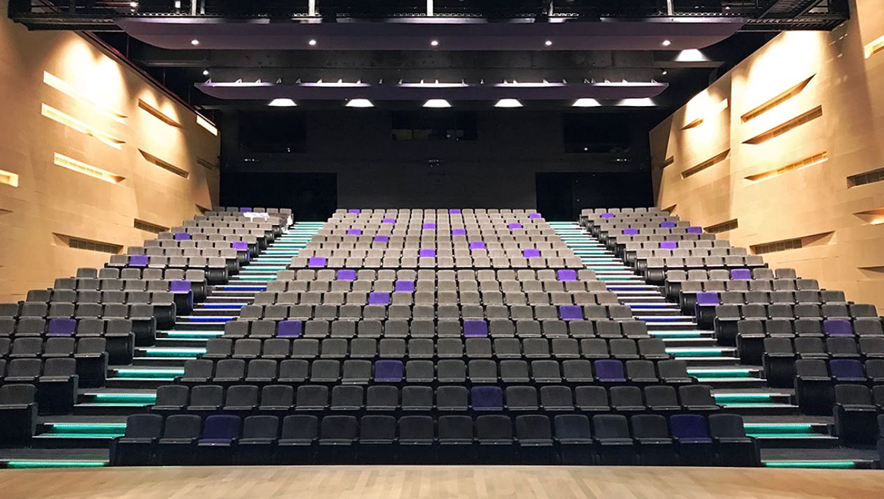 Auditorium seating at the ACS campus expansion